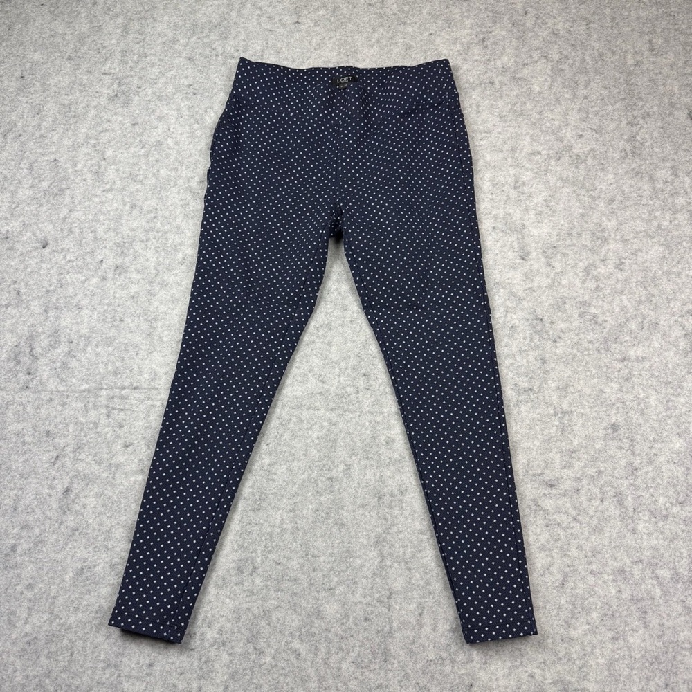 LOFT Petites Navy Blue Diamond Print Ponte Leggings Size SP Small Petite Stretch